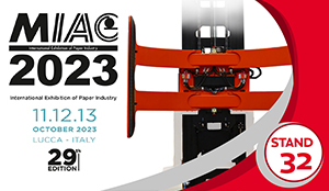 Vieni a scoprire la tecnologia avanzata del Gruppo Bolzoni per movimentare i prodotti cartari al MIAC 2023